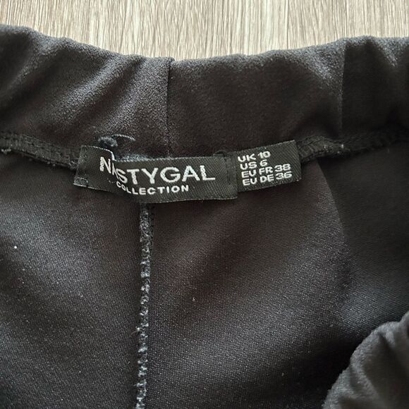 Nasty Gal Black Wide-Leg Pants - Picture 6 of 10